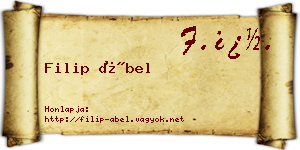 Filip Ábel névjegykártya