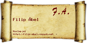 Filip Ábel névjegykártya