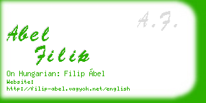 abel filip business card