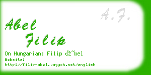 abel filip business card